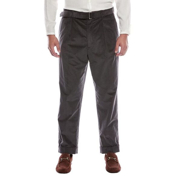 Officine Générale Mens Officine Generale Hugo Garment-Dyed Corduroy Pant, Grey - Picture 1 of 3